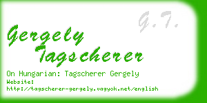 gergely tagscherer business card